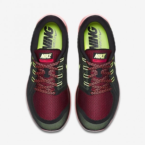 Nike Free 5.0 2015 Herren Laufschuhe Schwarz/Gym Rot/Universität Rot/Volt 724382-006