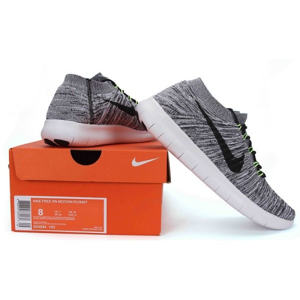 Nike Free RN Motion Flyknit Unisex Laufschuhe Weiß/Volt/Off Weiß/Schwarz 834584-100 Nike Free RN Motion Flyknit Unisex Laufschuhe Weiß/Volt/Off Weiß/Schwarz 834584-100