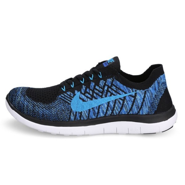 Nike Free 4.0 Flyknit 2015 Herren Laufschuhe Schwarz/Blaue Lagune/Spiel Royal 717075-004