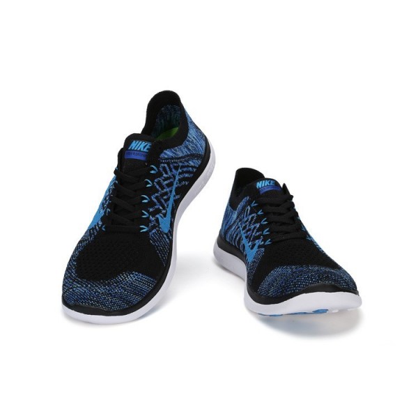 Nike Free 4.0 Flyknit 2015 Herren Laufschuhe Schwarz/Blaue Lagune/Spiel Royal 717075-004