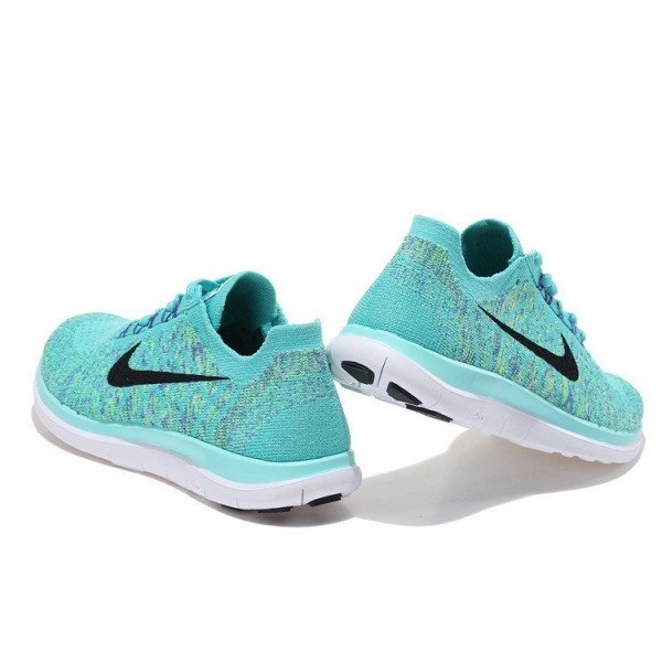 Nike Free 4.0 Flyknit 2015 Damen Laufschuhe Hyper-Türkis/Schwarz/Volt 717076-300