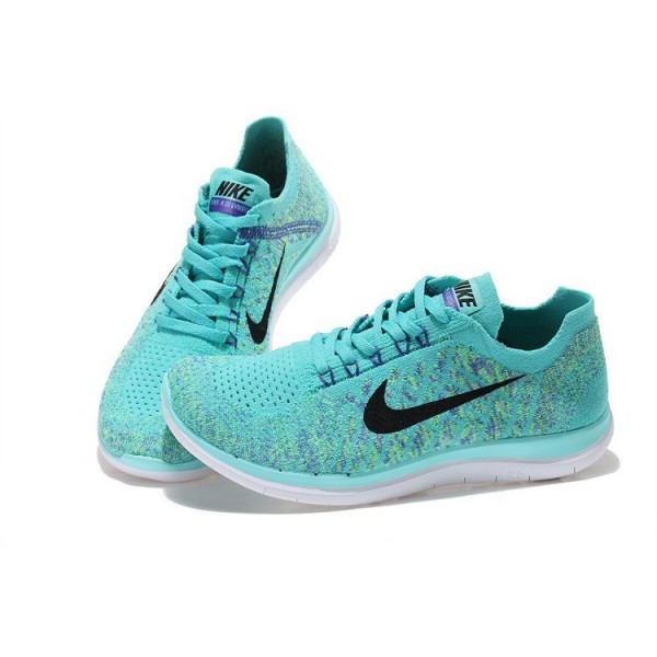 Nike Free 4.0 Flyknit 2015 Damen Laufschuhe Hyper-Türkis/Schwarz/Volt 717076-300