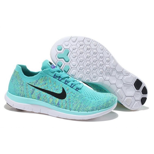 Nike Free 4.0 Flyknit 2015 Damen Laufschuhe Hyper-Türkis/Schwarz/Volt 717076-300