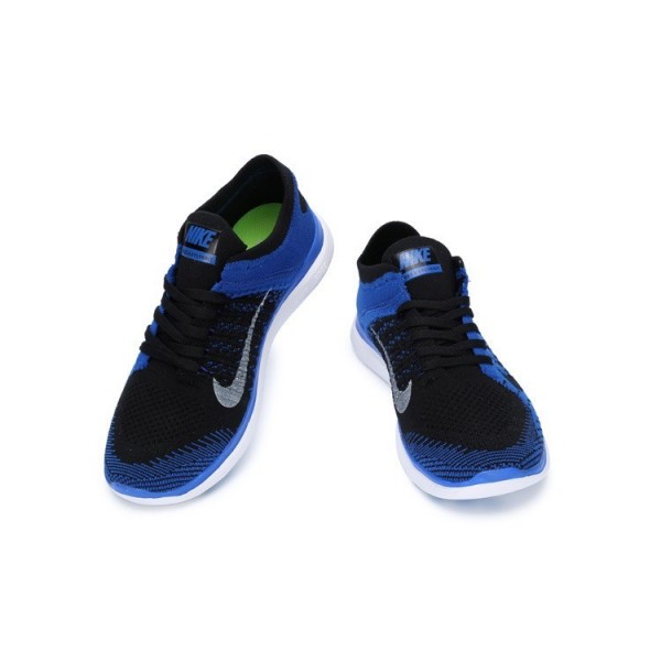 Nike Free 4.0 Flyknit 2014 Herren Laufschuhe Schwarz/Foto Blau/Weiß 631053-002