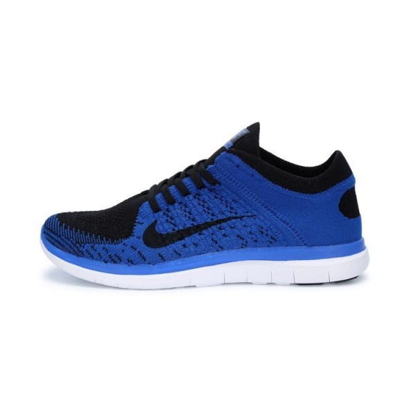 Nike Free 4.0 Flyknit 2014 Herren Laufschuhe Schwarz/Foto Blau/Weiß 631053-002