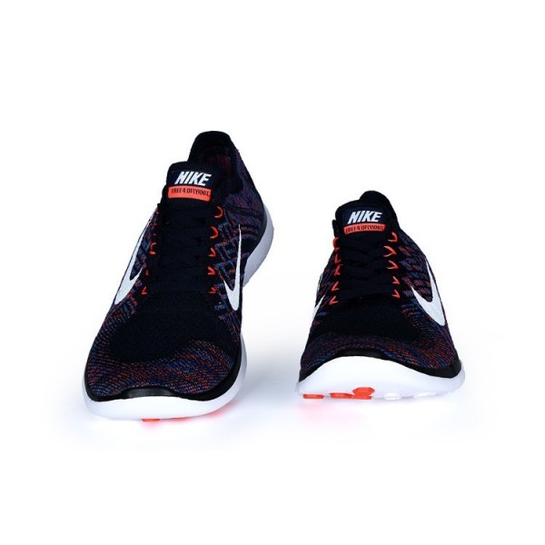 Nike Free 4.0 Flyknit 2015 Herren Laufschuhe Dunkle Obsidian/Hot Lava/Spiel Royal/Summit Weiß 717075-401