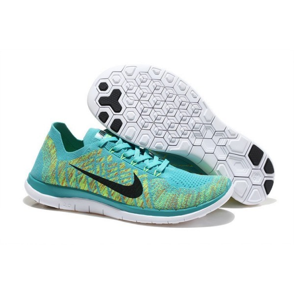 Nike Free 4.0 Flyknit 2015 Herren Laufschuhe Hyper Jade Volt Schwarz 717075-300