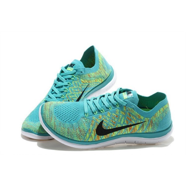 Nike Free 4.0 Flyknit 2015 Herren Laufschuhe Hyper Jade Volt Schwarz 717075-300
