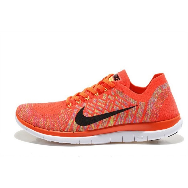 Nike Free 4.0 Flyknit 2015 Herren Laufschuhe Hell Purpurnen/Hot Lava/Volt/Schwarz 717075-600