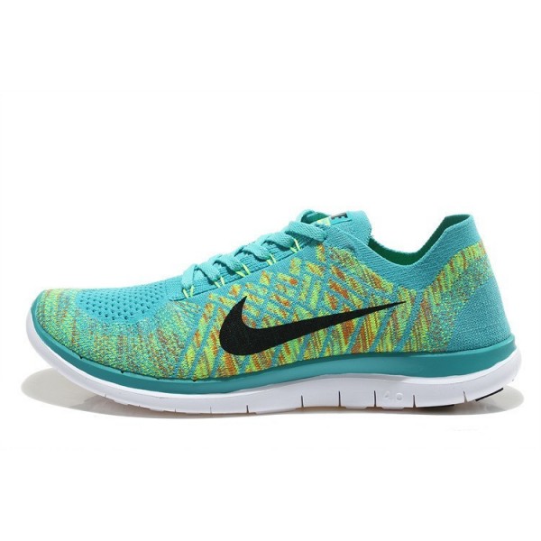Nike Free 4.0 Flyknit 2015 Herren Laufschuhe Hyper Jade Volt Schwarz 717075-300