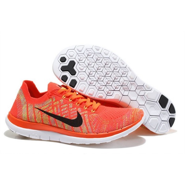 Nike Free 4.0 Flyknit 2015 Herren Laufschuhe Hell Purpurnen/Hot Lava/Volt/Schwarz 717075-600