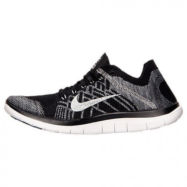 Nike Free 4.0 Flyknit 2015 Damen Laufschuhe Schwarz/Weiß/Grau Wolf 717076-001 Nike Free 4.0 Flyknit 2015 Damen Laufschuhe Schwarz/Weiß/Grau Wolf 717076-001